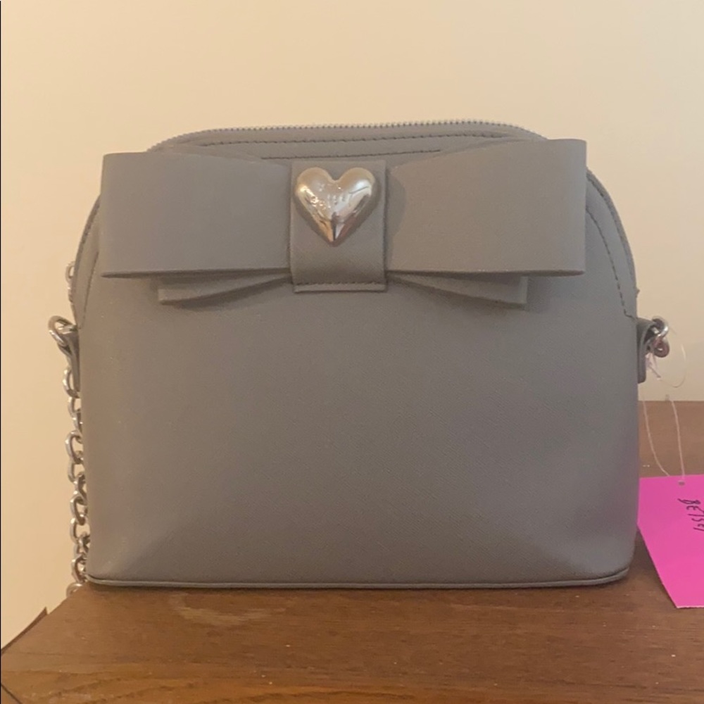 Betsey Johnson Gray Crossbody Purse